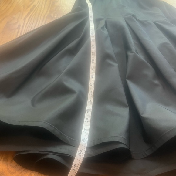 Tadashi Shoji Collection Silk Taffeta A-line Black Party Dress Cross Top Size 8 - Picture 9 of 13